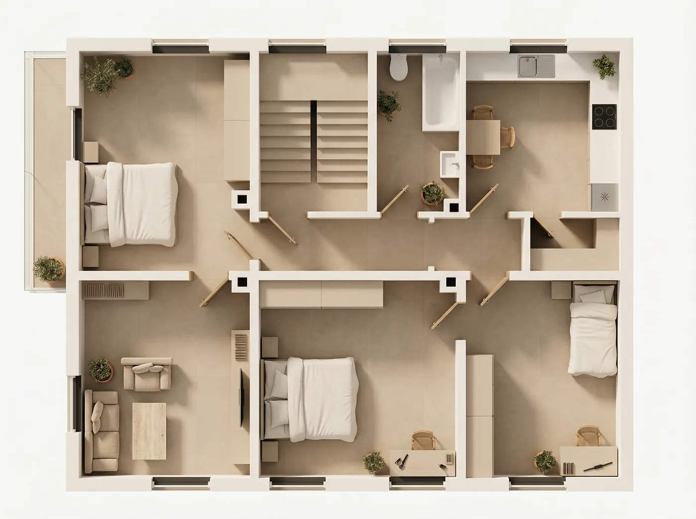 Grundriss im Stil 3D