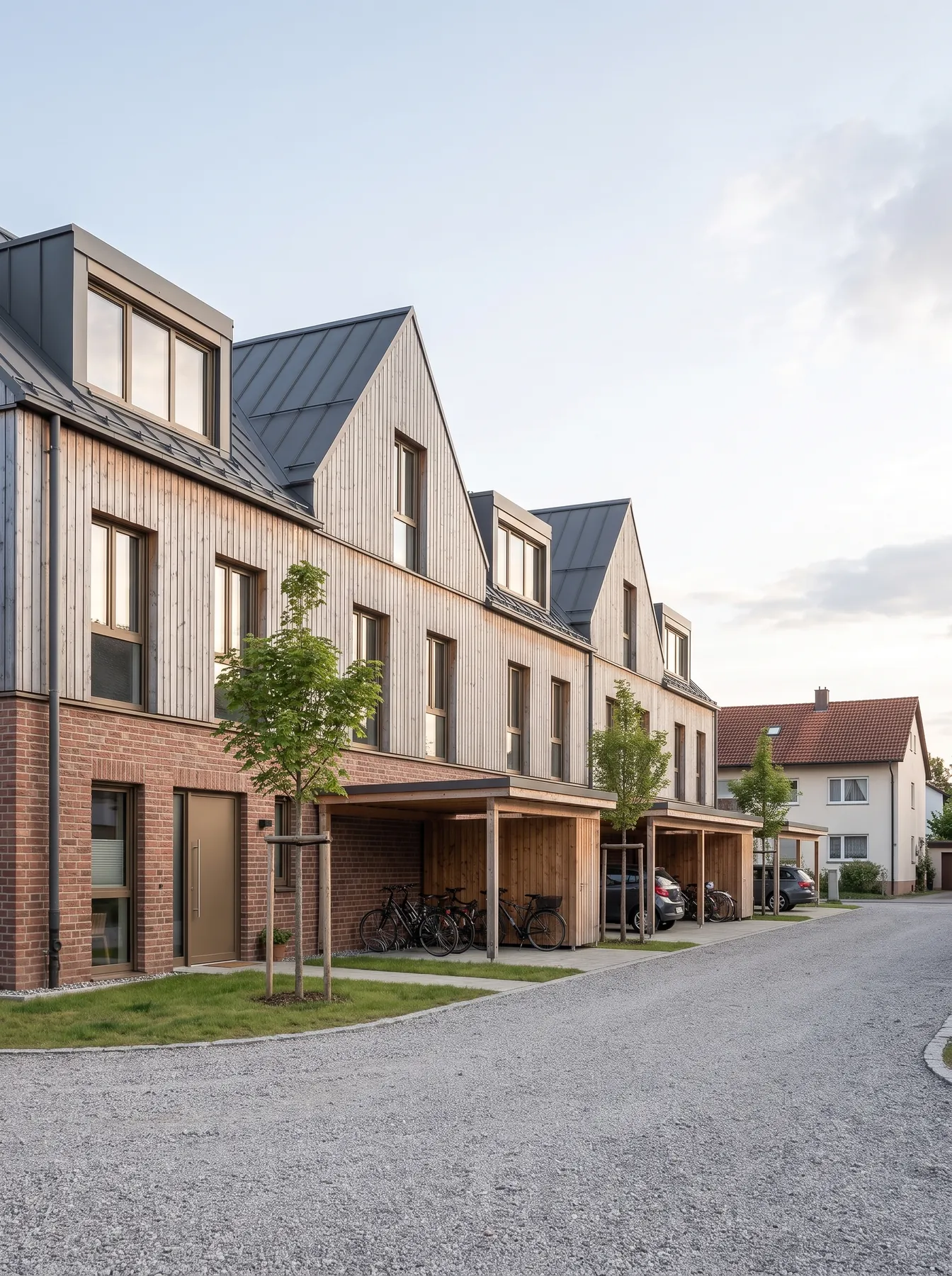 Wohnhof Unterhaching, Ankunft